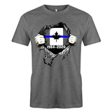 Personalized Retired Canadian Police Blueline T-shirt Print LAHLVA2486