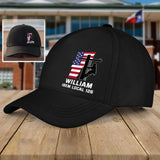 Personalized US Lineman Custom Local Black Cap QTHN2496