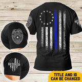 Personalized Retired US Police Custom ID T-shirt LAHLVA24112