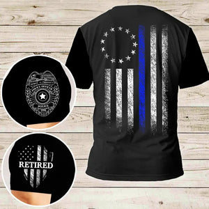 Personalized Retired US Police Custom ID T-shirt LAHLVA24112