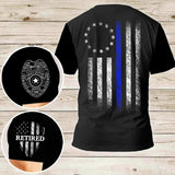 Personalized Retired US Police Custom ID T-shirt LAHLVA24112