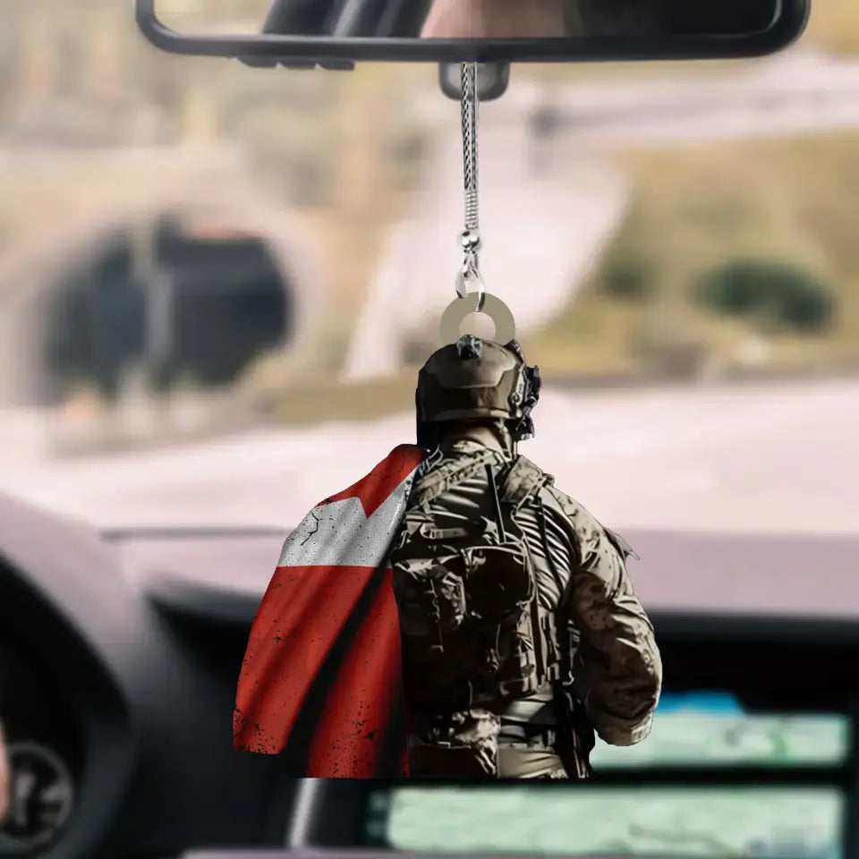 Personalized Canadian Veteran Car Hanging Acrylic Ornament Printed LAHVQ24125