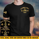 Personalized Canadian Army Rank Camo Custom Name & Served Time T-shirt LAHKVH24129