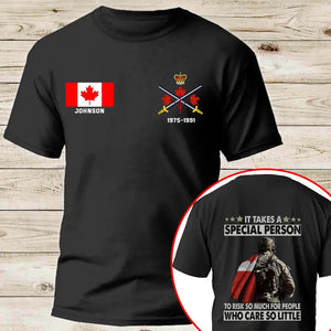 Personalized It Takes A Special Person To Risk So Much For People Who Care So Little Canadian Veteran T-shirt Printed VQ24130