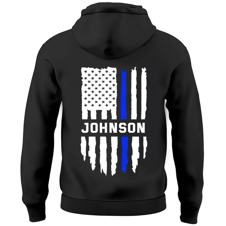 Personalized US Police Custom Name Hoodie 2D Printed QTVQ24143