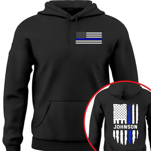 Personalized US Police Custom Name Hoodie 2D Printed QTVQ24143