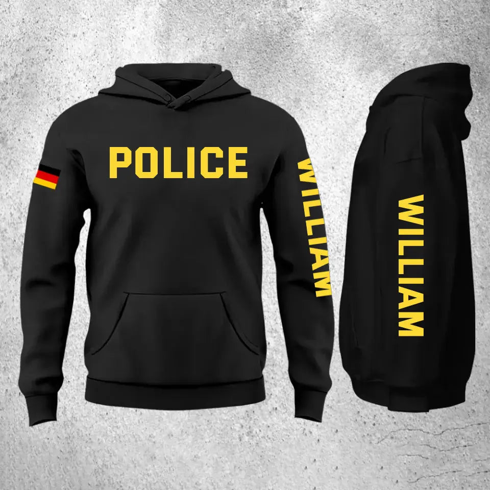 Personalized German Police Custom Name Hoodie 2D Printed QTHN24138