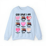 Personalized God Says I Am Jeep Girl Sweatshirt or Hoodie 2D Printed HN24149