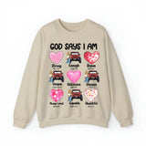 Personalized God Says I Am Jeep Girl Sweatshirt or Hoodie 2D Printed HN24149