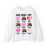 Personalized God Says I Am Jeep Girl Sweatshirt or Hoodie 2D Printed HN24149