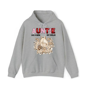 Personalized Auntie Like A Mom But Cooler Valentine's Day Sweatshirt or Hoodie 2D Printed HN24144