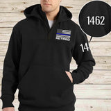 Personalize Retired US Law Enforcement Custom ID 1/4 Zip Hoodie Print QTLVA24158