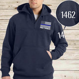 Personalize Retired US Law Enforcement Custom ID 1/4 Zip Hoodie Print QTLVA24158