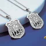 Personalized Police Officer Gifts Police Gift Police Badge Necklace Police Badge Necklace with Any Number & Dept