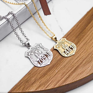 Personalized Police Officer Gifts Police Gift Police Badge Necklace Police Badge Necklace with Any Number & Dept