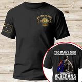 Personalized Too Many Died Defending Our Country I Support Veterans Before Refugees Australian Veteran Rank Camo T-shirt Printed AHKH24169