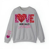 Personalized Love Being Called Auntie & Kid's Name Valentine's Day Gift Sweatshirt or Hoodie Printed LVA24172