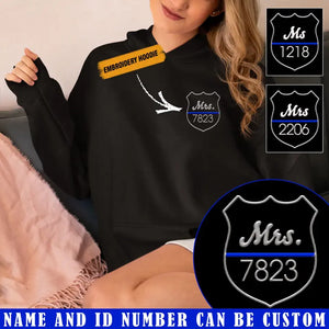 Personalized Police Custom ID Embroidered Hoodie Printed QTVQ24189