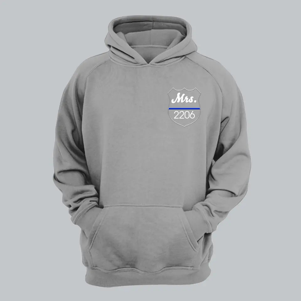 Personalized Police Custom ID Embroidered Hoodie Printed QTVQ24189