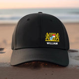 Personalized German Bavaria Logo Custom Name Black Cap QTVQ24184