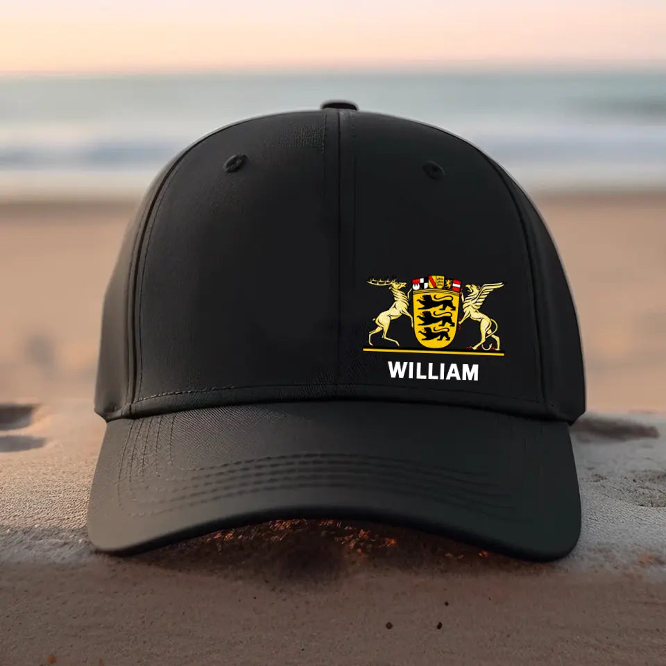 Personalized German Baden Württemberg Custom Name Black Cap QTVQ24184