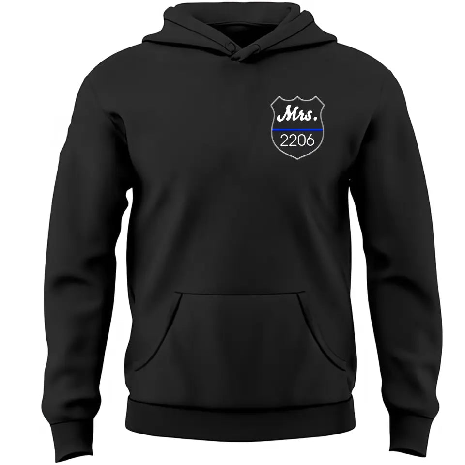 Personalized Police Custom ID Embroidered Hoodie Printed QTVQ24189