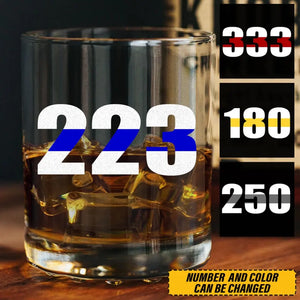Personalized Police ID Whiskey Glass Printed QTHN24191