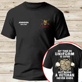Personalized My Time In Unirorm Is over But Being A Veteran Never Ends UK Veteran T-shirt Printed AHHN24187
