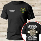 Personalized My Time In Unirorm Is over But Being A Veteran Never Ends US Veteran T-shirt Printed AHHN24187