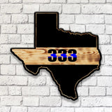 Personalized US States Thin Blue Line Wooden Sign QTHN24196
