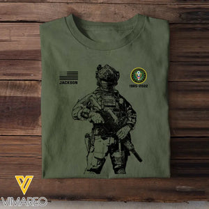 Personalized US Veteran Logo Custom Name & Time T-shirt Printed KVH24206