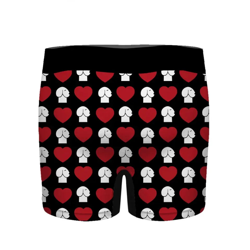 Personalized Valentine Dog Lover Valentine's Day Gift Men Underwear Printed HN24202