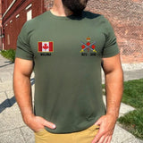 Personalized As I Walk Through The Valley Of The Shadow Of Death I Fear No Evil For I Am The Baddest One In The Valley Canadian Veteran T-shirt Printed VQ24212