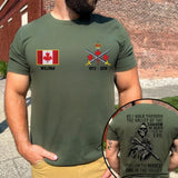 Personalized As I Walk Through The Valley Of The Shadow Of Death I Fear No Evil For I Am The Baddest One In The Valley Canadian Veteran T-shirt Printed VQ24212