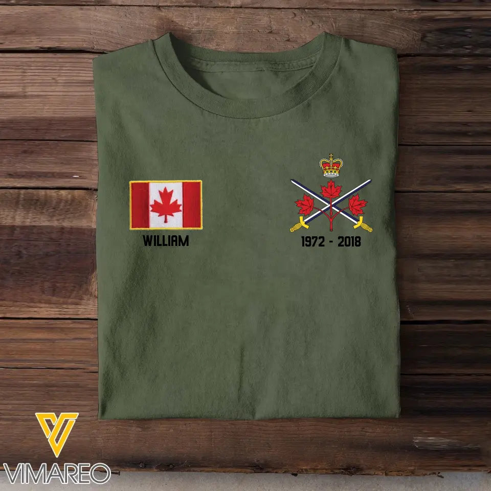 Personalized As I Walk Through The Valley Of The Shadow Of Death I Fear No Evil For I Am The Baddest One In The Valley Canadian Veteran T-shirt Printed VQ24212