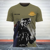 Personalized Australian Veteran Logo Custom Name & Time Veteran Skull T-shirt Printed QTKVH24217
