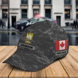Personalized Canadian Veteran Rank Camo Custom Name & Time Cap 3D Printed KVH24225
