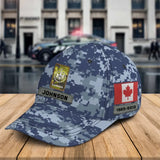 Personalized Canadian Veteran Rank Camo Custom Name & Time Cap 3D Printed KVH24225