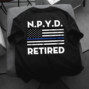 Personalized Thin Blue Line Tshirt 2D Printed 24232AHHN