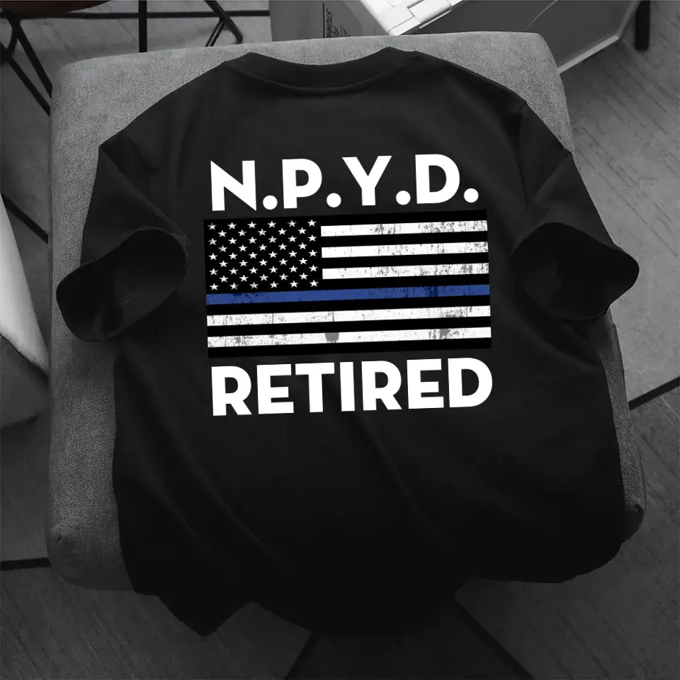 Personalized Thin Blue Line Tshirt 2D Printed 24232AHHN