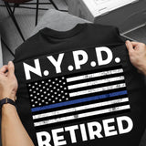 Personalized Thin Blue Line Tshirt 2D Printed 24232AHHN