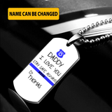 Personalized Law Enforcement Thin Blue Line Family Dog Tag Printed QTKH24238