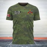 Personalized Canadian Veteran Logo Custom Name & Time Tshirt Printed 24231AHVH