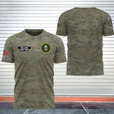 Personalized US Veteran Logo Custom Name & Time Tshirt Printed 24231AHVH