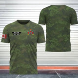 Personalized Canadian Veteran Logo Custom Name & Time Tshirt Printed 24231AHVH