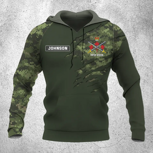 Personalized Canadian Veteran Logo Custom Name & Time Hoodie 3D Printed QTVQ24232