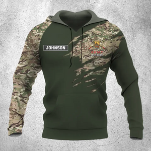 Personalized UK Veteran Logo Custom Name & Time Hoodie 3D Printed QTVQ24232