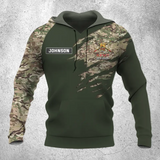 Personalized UK Veteran Logo Custom Name & Time Hoodie 3D Printed QTVQ24232