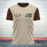 Personalized Retired US Police I Got Your Six Custom Name & Time T-shirt 3D Printed AHVQ24235