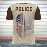 Personalized US Police Punisher Tshirt Printed 24249AHVH